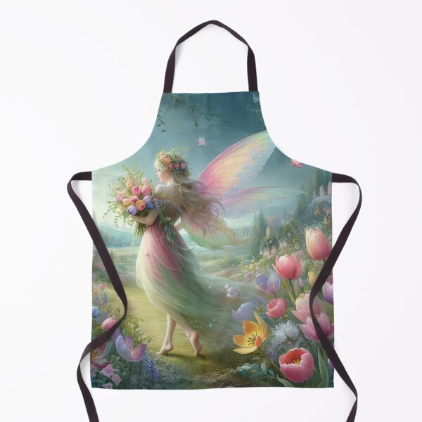 Item preview, Spring fantasy landscape with a woman fairy with a bouquet of flowers,Bloom Boom,Spring,floral designed and sold by Expressions-Sel.