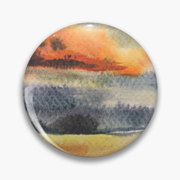 Item preview, Gorgeous Sunset Above The Waters Watercolor Landscape IV designed and sold by Irina Sztukowski.
