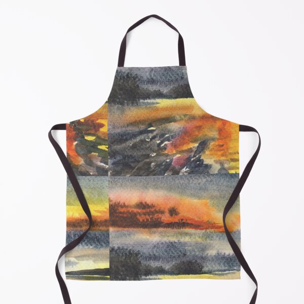 Item preview, Gorgeous Sunset Above The Waters Watercolor Landscape IV designed and sold by Irina Sztukowski.