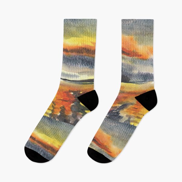 Item preview, Gorgeous Sunset Above The Waters Watercolor Landscape IV designed and sold by Irina Sztukowski.