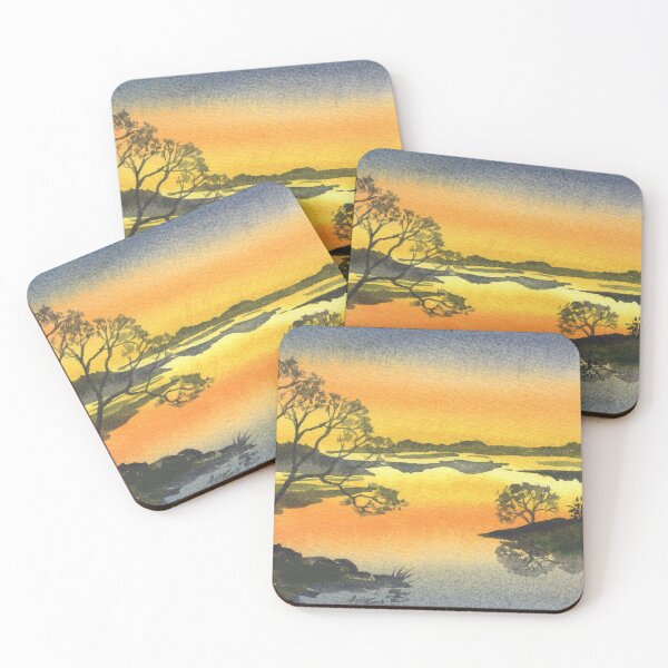 Item preview, Gorgeous Sunset Above The Waters Watercolor Landscape V designed and sold by Irina Sztukowski.