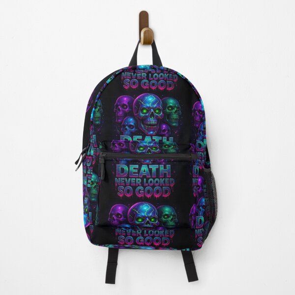 Item preview, Death Never Looked So Good | Neon Gothic Skull Art designed and sold by Redblackman.