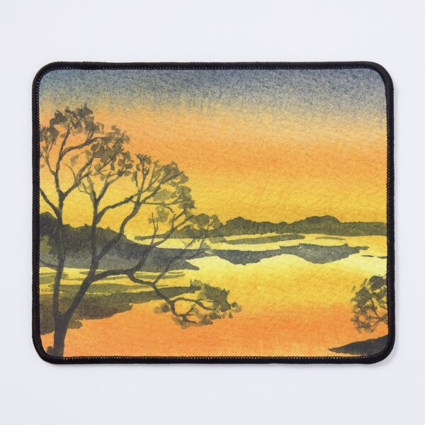 Item preview, Gorgeous Sunset Above The Waters Watercolor Landscape V designed and sold by Irina Sztukowski.