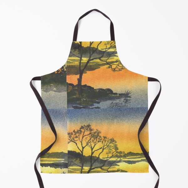 Item preview, Gorgeous Sunset Above The Waters Watercolor Landscape V designed and sold by Irina Sztukowski.