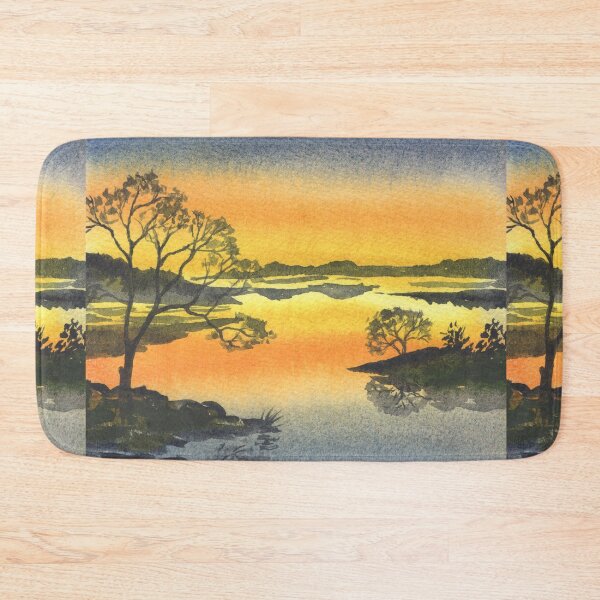 Item preview, Gorgeous Sunset Above The Waters Watercolor Landscape V designed and sold by Irina Sztukowski.