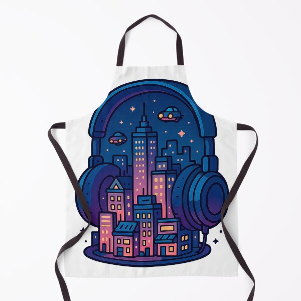 Item preview, Cyber City on Headphones designed and sold by QuirkBeasts.