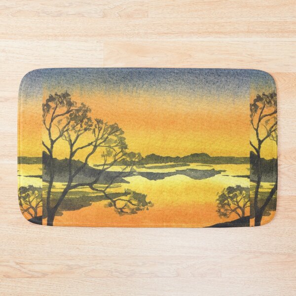 Item preview, Gorgeous Sunset Above The Waters Watercolor Landscape VI designed and sold by Irina Sztukowski.