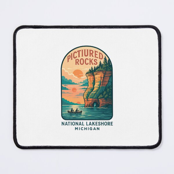 Item preview, Pictured Rocks – Vintage Michigan Lakeshore Poster designed and sold by Funbly.