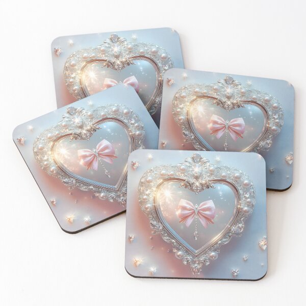 Item preview, Heart Mirror Royale – Pearls & Coquette Drama designed and sold by AI-Only Creations.