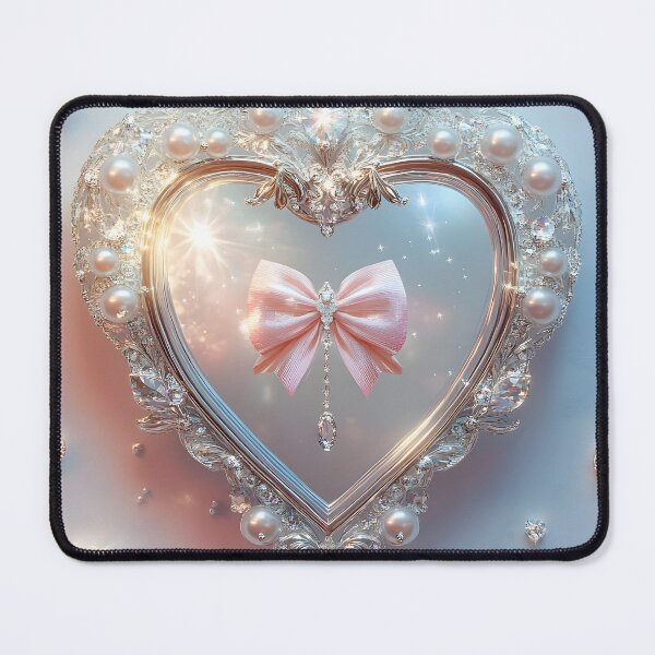 Item preview, Heart Mirror Royale – Pearls & Coquette Drama designed and sold by AI-Only Creations.