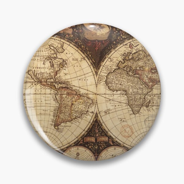 Item preview, Vintage Map of the World (F. de Wit 1660) designed and sold by Vintagenaut.