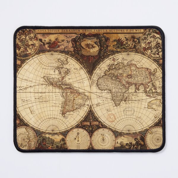 Item preview, Vintage Map of the World (F. de Wit 1660) designed and sold by Vintagenaut.
