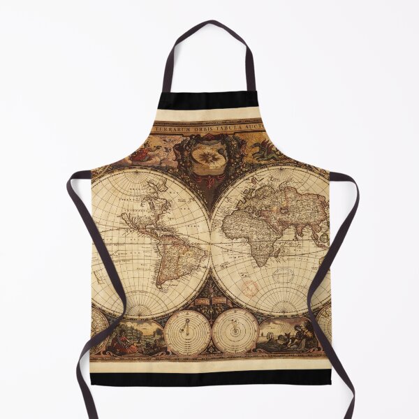 Item preview, Vintage Map of the World (F. de Wit 1660) designed and sold by Vintagenaut.
