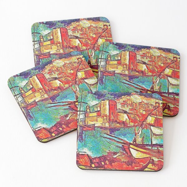 Item preview, Old Port of Marseilles  by Maurice de Vlaminck (digitally enhanced by WatermarkNZ Press) designed and sold by CristalleLisa.