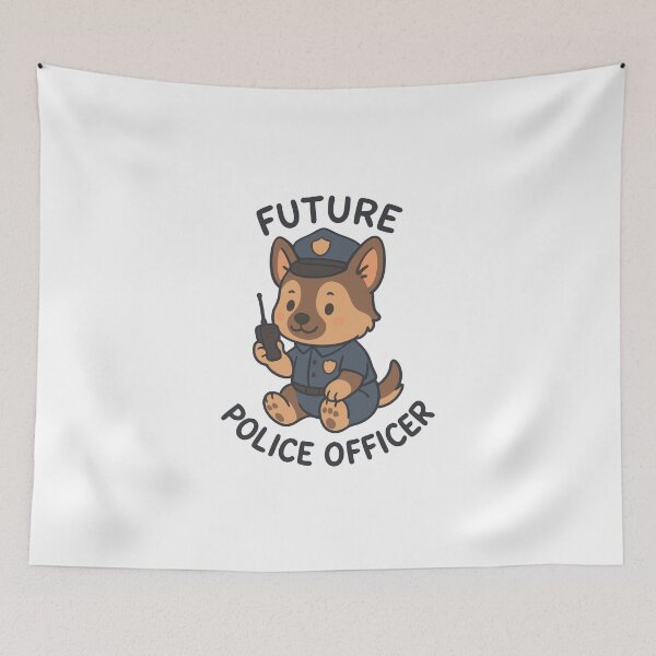 Item preview, Cute Dog Future Police Officer Theme designed and sold by HandicraftArt.