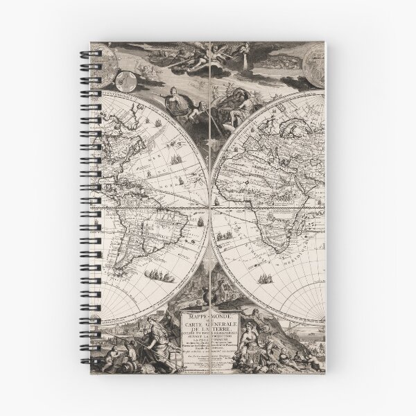 Item preview, Vintage Map of the World (Nicolas de Ser, 1694) designed and sold by Vintagenaut.