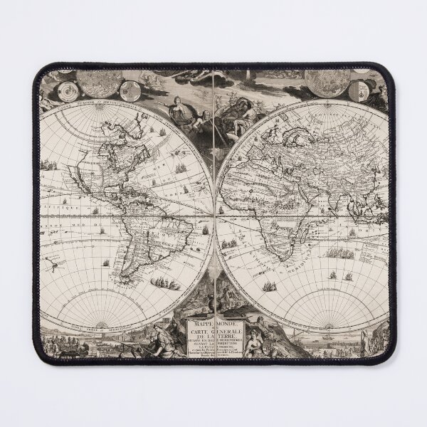 Item preview, Vintage Map of the World (Nicolas de Ser, 1694) designed and sold by Vintagenaut.