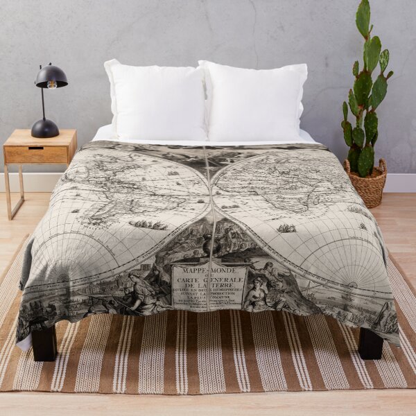 Item preview, Vintage Map of the World (Nicolas de Ser, 1694) designed and sold by Vintagenaut.