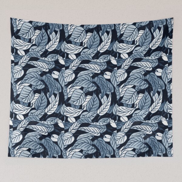 Item preview, Blue Leaves Watercolor Pattern II designed and sold by Irina Sztukowski.