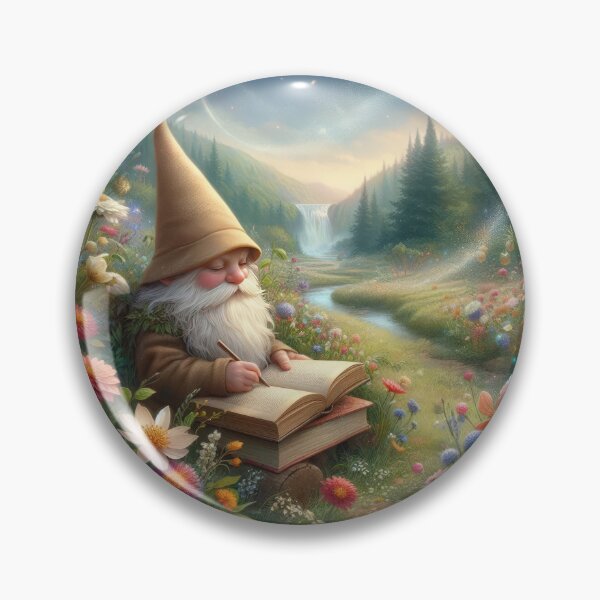 Item preview, Spring fantasy landscape with dwarf with book and flowers ,Bloom Boom,Spring,floral designed and sold by Expressions-Sel.