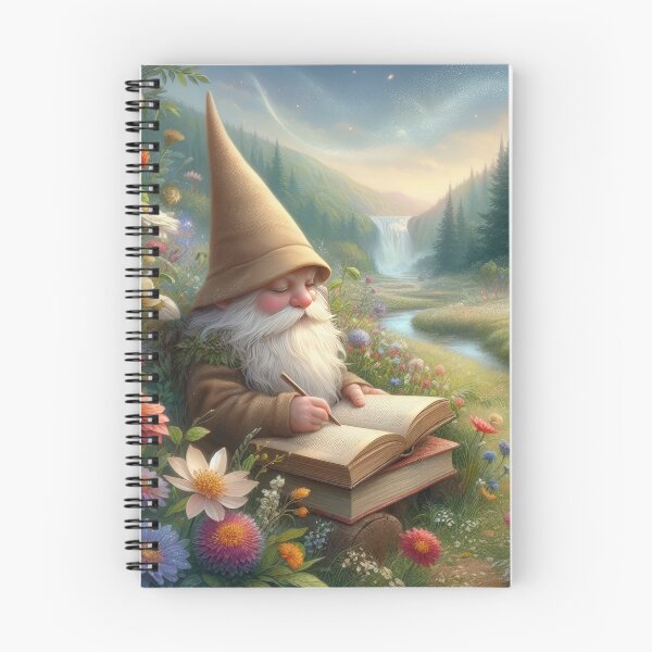 Item preview, Spring fantasy landscape with dwarf with book and flowers ,Bloom Boom,Spring,floral designed and sold by Expressions-Sel.