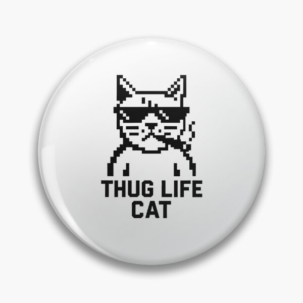 Item preview, Thug Life Cat – Pixel Art Meme Cat with Sunglasses designed and sold by negve.
