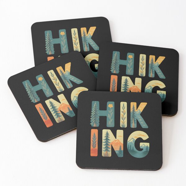 Item preview, Hiking Hiker Letters Nature Art Adventure Outdoors designed and sold by silverhexagon.