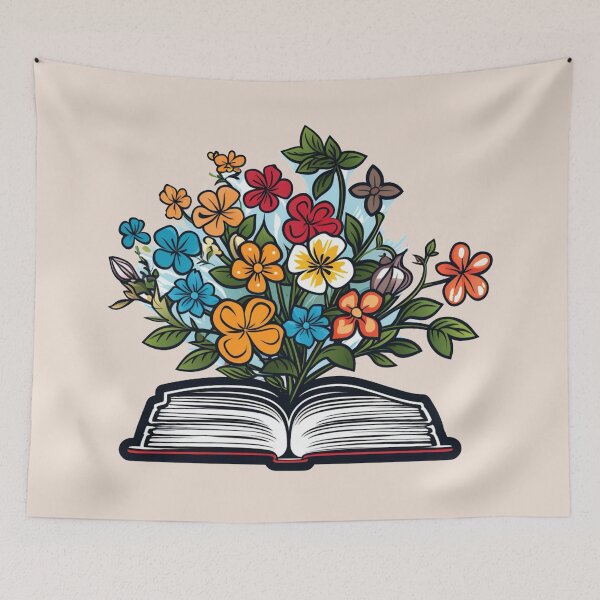 Item preview, Flowers Growing Out of a Book designed and sold by Myra365Art.