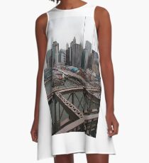 Manhattan, #Manhattan, New York, #NewYork, NYC, #NYC, New York City, #NewYorkCity A-Line Dress
