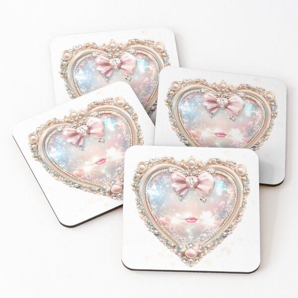 Item preview, Vanity Soul – Coquette Heart Mirror with Attitude designed and sold by AI-Only Creations.