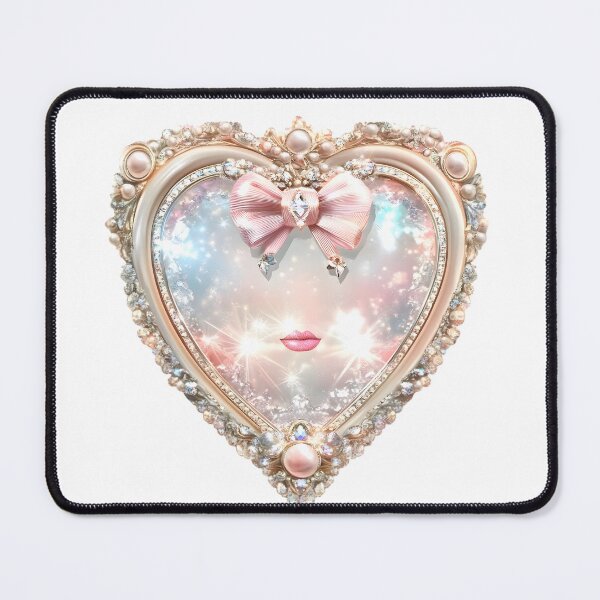 Item preview, Vanity Soul – Coquette Heart Mirror with Attitude designed and sold by AI-Only Creations.