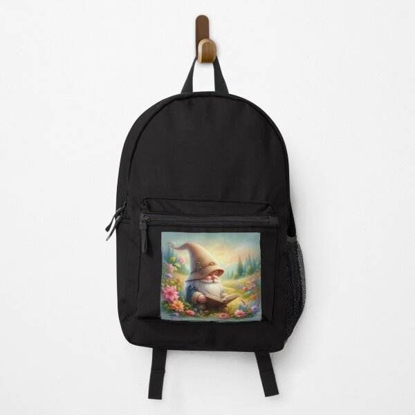 Item preview, Spring fantasy landscape with dwarf with book ,flowers in a meadow ,Bloom Boom,Spring,floral designed and sold by Expressions-Sel.