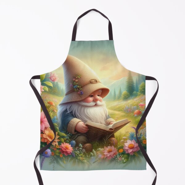 Item preview, Spring fantasy landscape with dwarf with book ,flowers in a meadow ,Bloom Boom,Spring,floral designed and sold by Expressions-Sel.