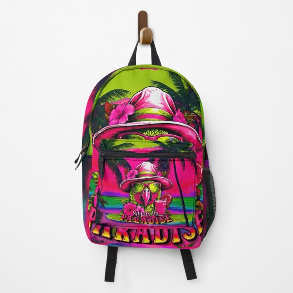 Item preview, Sippin In Paradise Vacation Parrot Tropical Summer Drinks on Beach designed and sold by MindWave THC.