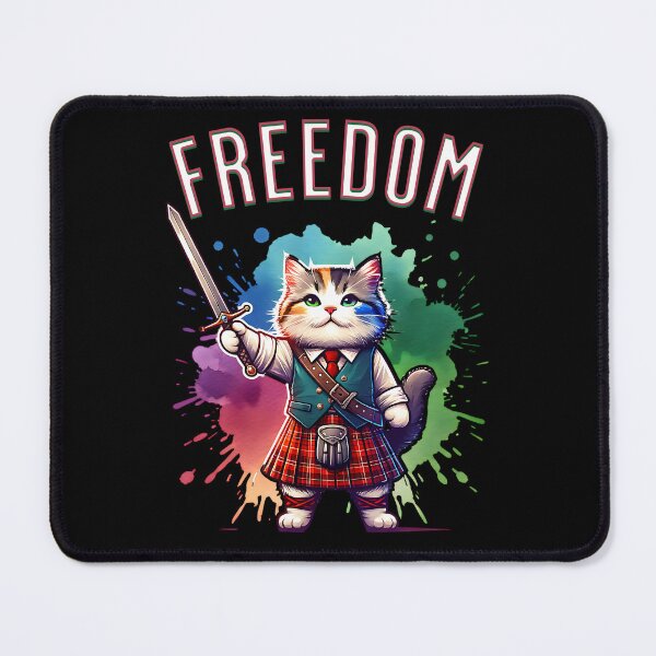 Item preview, Cute cat with kilt and sword designed and sold by ReneMM.