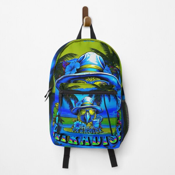 Item preview, Sippin In Paradise Vacation Parrot Tropical Summer Drinks on Beach designed and sold by MindWave THC.