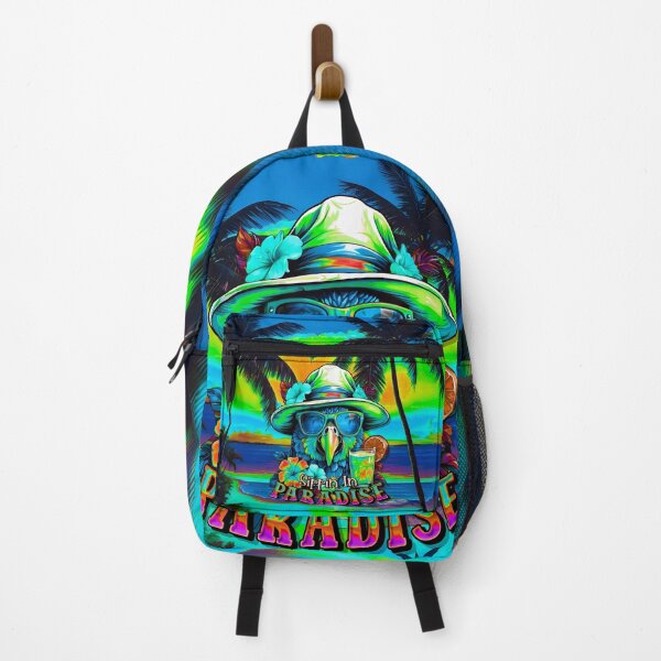 Item preview, Sippin In Paradise Vacation Parrot Tropical Summer Drinks on Beach designed and sold by MindWave THC.