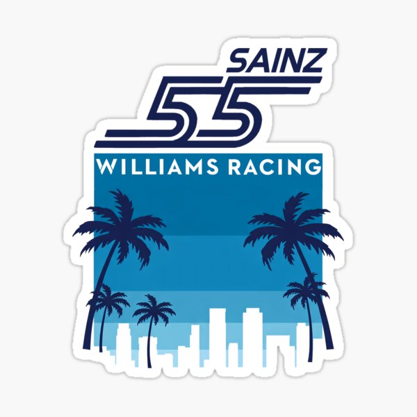 Item preview, Carlos Sainz Williams F1 Art - Miami Racing Graphic | Palms & Number 55 designed and sold by Studio F1Grid.