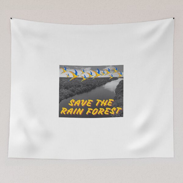 Item preview, Save the Rainforest – Tropical Parrot Activist Art designed and sold by Artitude Studio.
