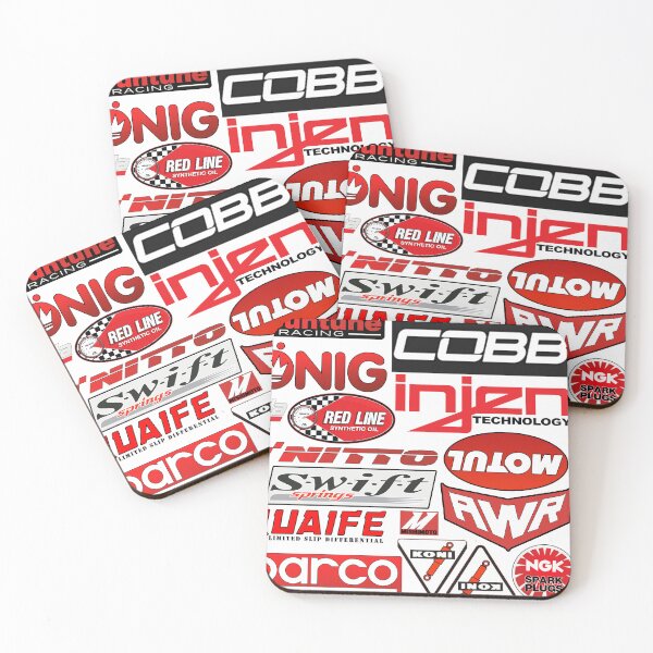Item preview, aftermarket brands in red designed and sold by FeralJackRabit.