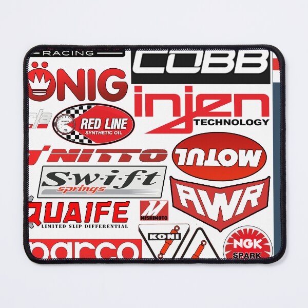Item preview, aftermarket brands in red designed and sold by FeralJackRabit.