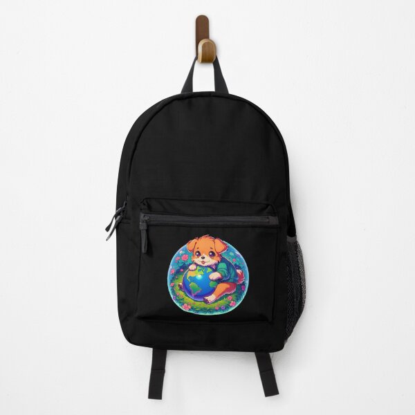 Item preview, Cute Manga Dog Hugging the Earth designed and sold by ReneMM.