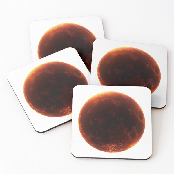 Item preview, Blood Moon with Deep Red and Orange Hues on Black Background designed and sold by Creative88Art.