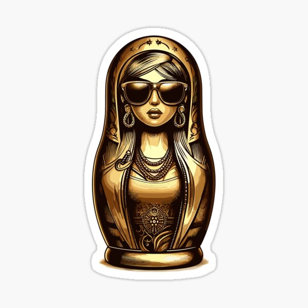 Item preview, Matryoshka cool sunglasses gold gift designed and sold by Pineapple-Tree.