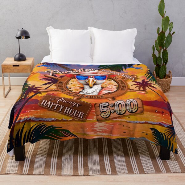 Item preview, Always Happy Hour in Paradise It's 5 o'clock Swan Summer Vibes designed and sold by MindWave THC.