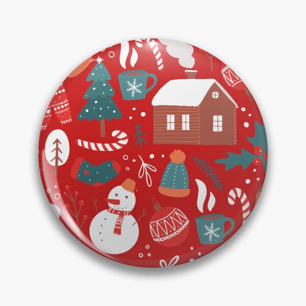 Item preview, Winter Doodles on Red Background  designed and sold by Megaera8.