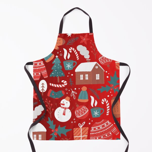 Item preview, Winter Doodles on Red Background  designed and sold by Megaera8.