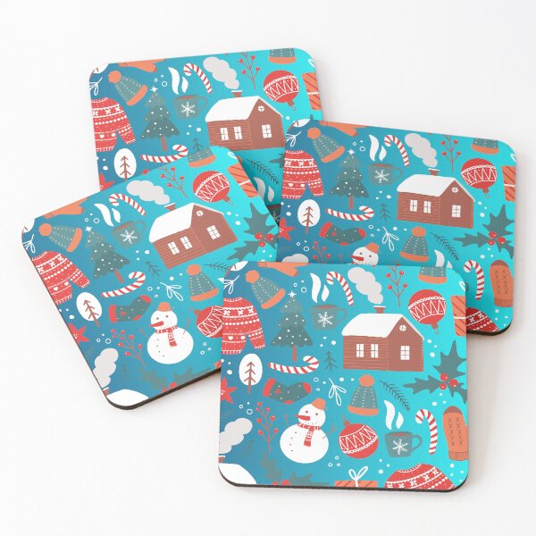 Item preview, Winter Doodles on Blue Background  designed and sold by Megaera8.