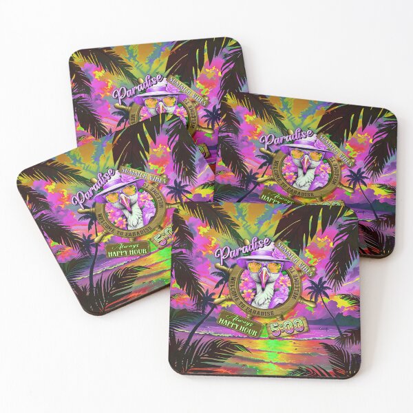 Item preview, Always Happy Hour in Paradise It's 5 o'clock Swan Summer Vibes designed and sold by MindWave THC.