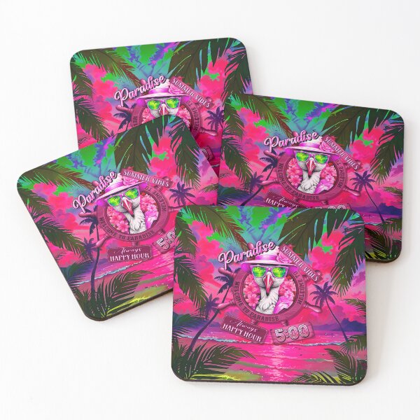Item preview, Always Happy Hour in Paradise It's 5 o'clock Swan Summer Vibes designed and sold by MindWave THC.